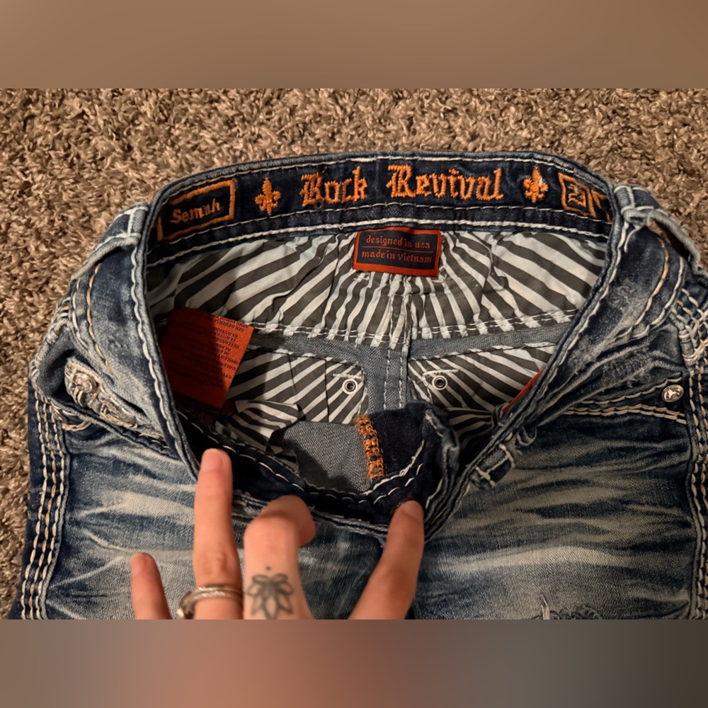 Rock Revival Blue Boot Cut Jeans - Picture 2 of 4